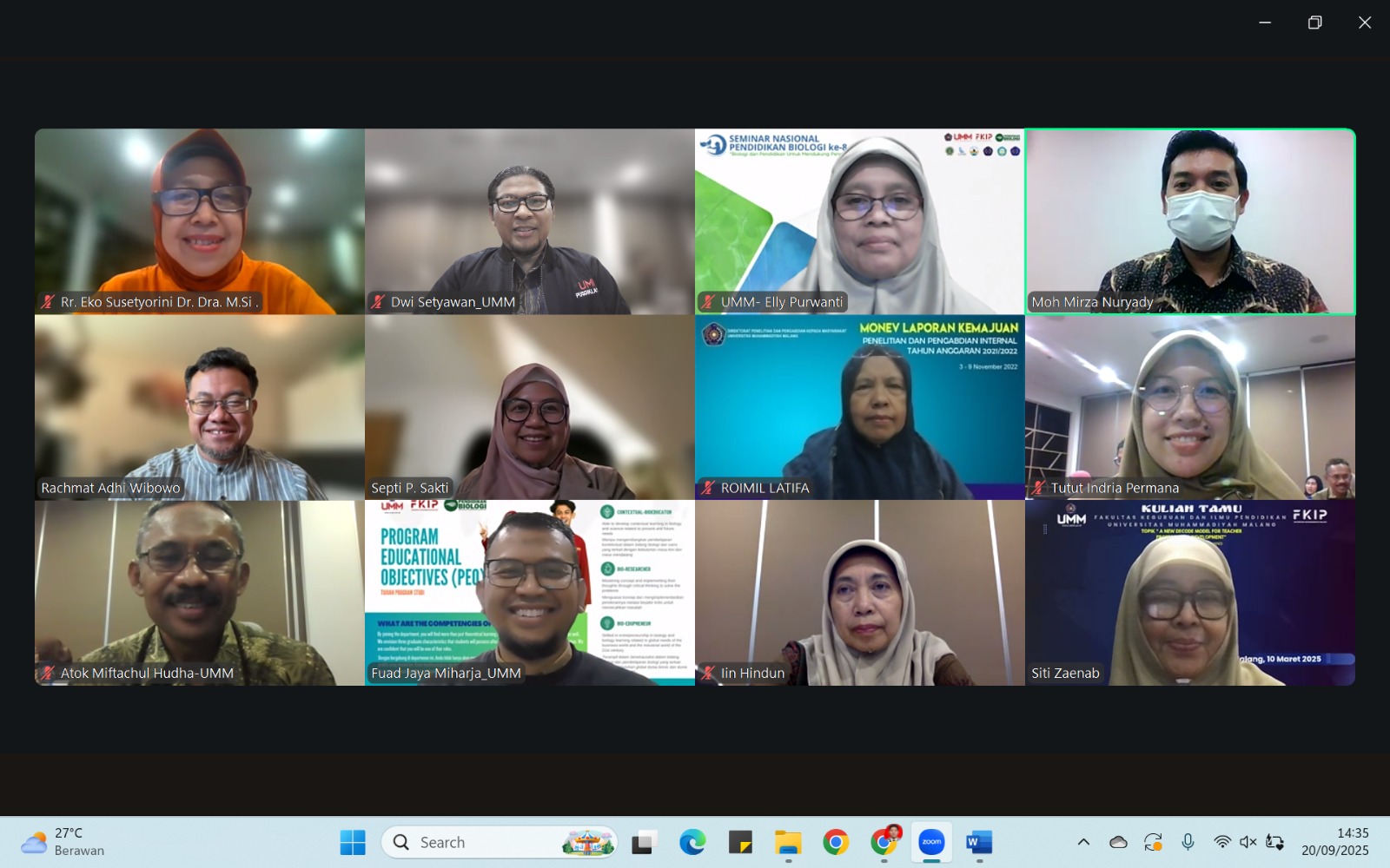 Foto bersama Narasumber dan Dosen Program Studi Pendidikan Biologi