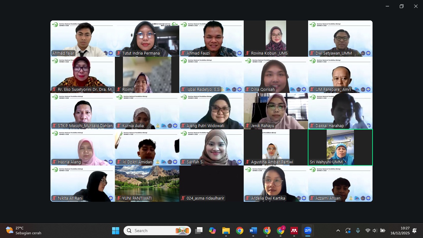 Foto peserta di SEMBIO X yang dilaksakan hari Selasa (16 Desember 2025)