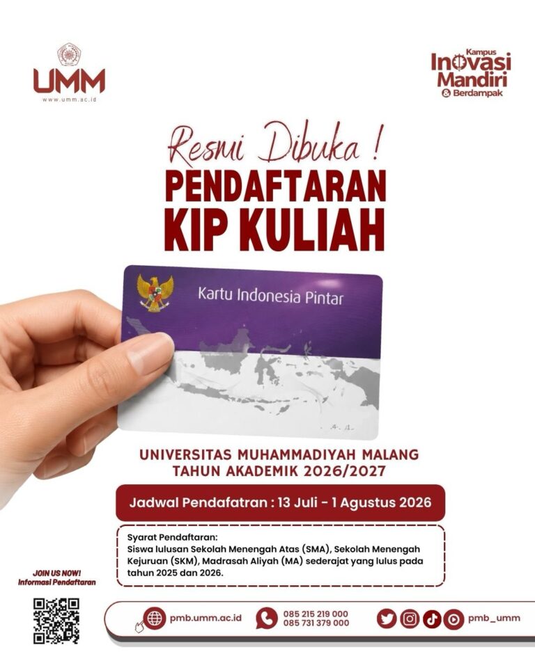 🎓 RESMI DIBUKA! PENDAFTARAN KIP KULIAH UMM TAHUN AKADEMIK 2026/2027